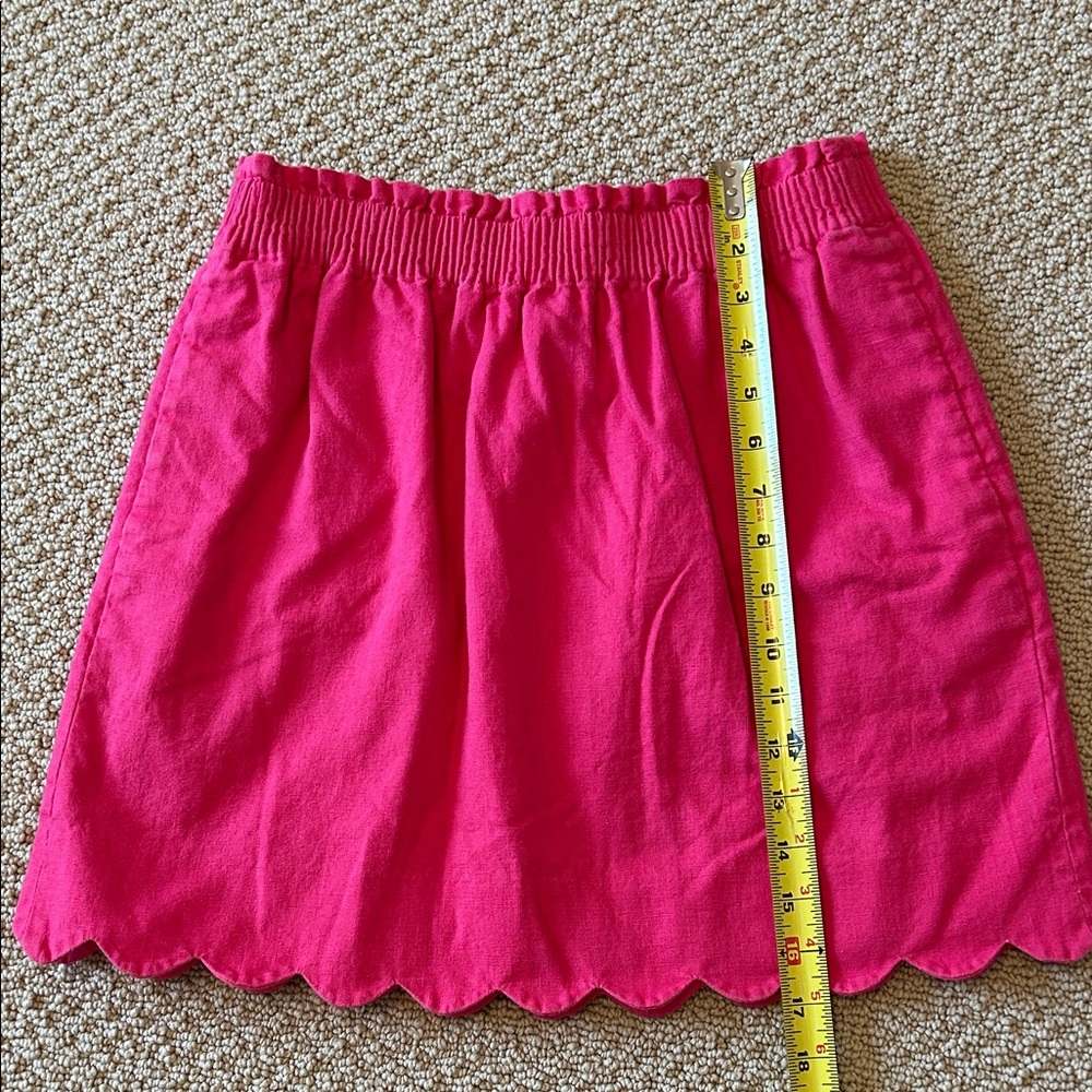 J. Crew Pink Scalloped Hem Skirt